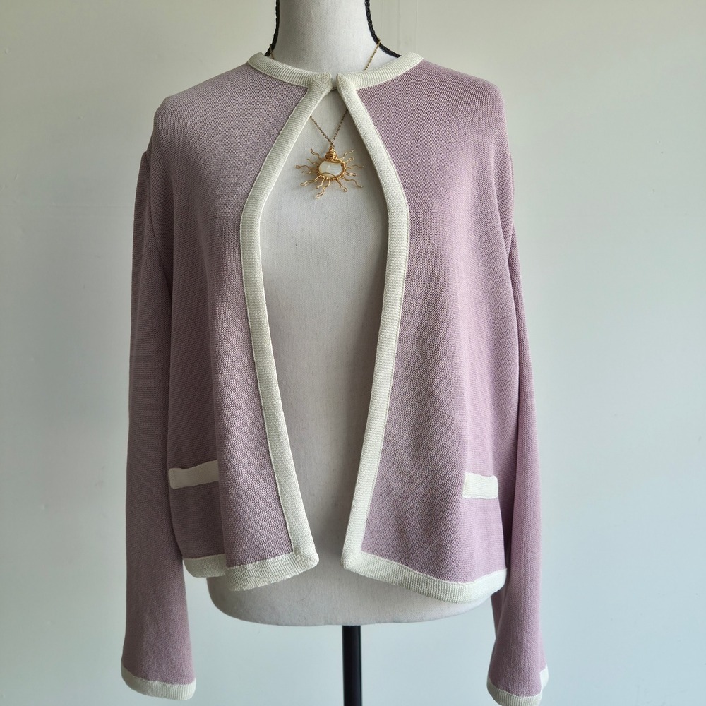 Vintage Castleberry Knit Cardigan Womens 2XL Coquette Old Money Preppy Academia